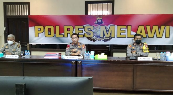Kapolda Kalbar Kunjungi Polres Melawi Dalam Rangka Mengecek Dan Mendengarkan Paparan Rencana Penggunaan Anggaran Tahun 2021 Polres Melawi
