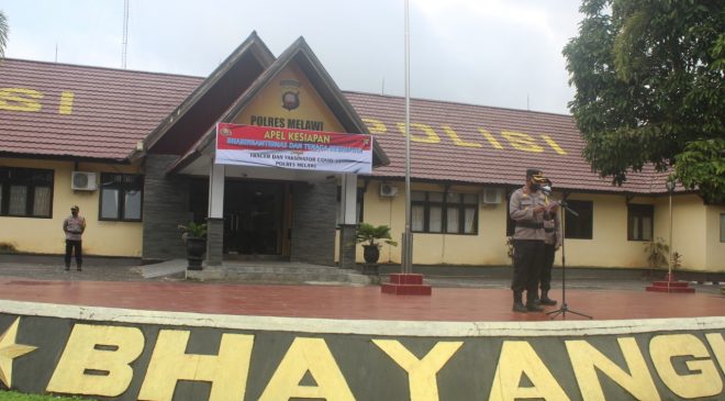 Pimpin Apel Kesiapan Tracer dan Vaksinator, Wakapolres Melawi : Para Bhabinkamtibmas Harus Selalu Bersinergi dengan Bhabinsa dan Nakes di Wilayahnya