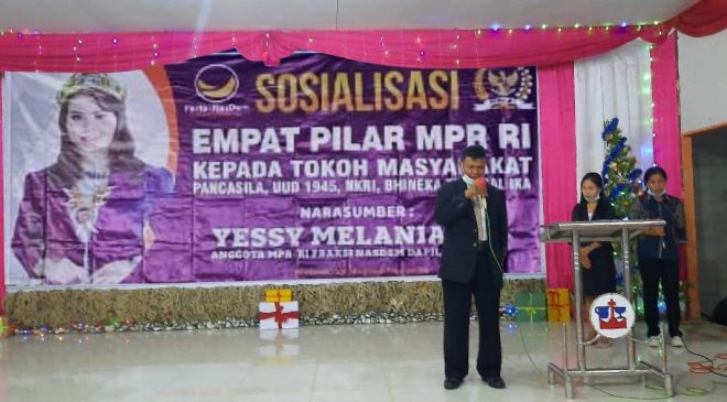 Yessy Melania Sosialisasikan 4 Pilar Kebangsaan Kepada Tokoh Masyarakat di Kecamatan Tanah Pinoh Barat