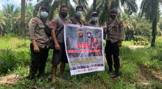 Cegah Karhutla di Kecamatan Belimbing Satgas Ops Bina Karuna Kapuas Patroli dan Berikan Himbauan