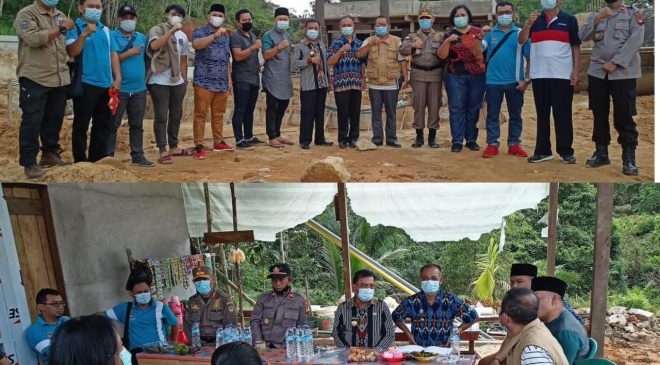 Wabup Melawi Drs.Kluisen Tinjau Pembangunan SPBU di Desa Siling Permai Kecamatan Sayan