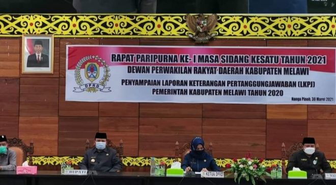 Bupati Melawi Sampaikan LKPJ Tahun 2020