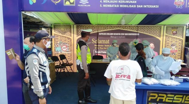 Tingkatkan Disiplin dan Kepatuhan Warga, Polres Melawi dan Dinkes Gelar Swab Antigen Bagi Warga Tidak Patuh Prokes