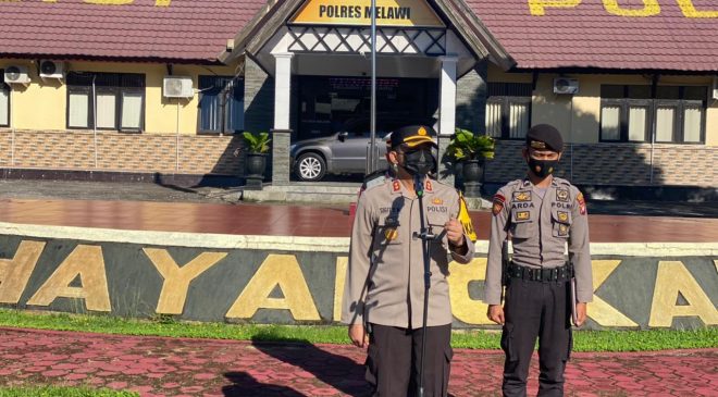 Pimpin Apel, Kapolres Melawi AKBP Sigit : Jika Sakit, Segera Periksa Rekan-rekan, Lebih Baik Mencegah