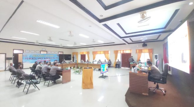 Evaluasi Kinerja dan Tingkatkan Penanganan Covid-19, Polres Melawi Gelar Anev