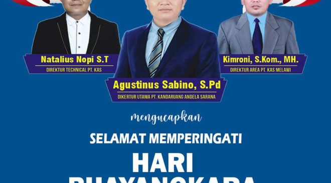 PT. Kandaruang Andela Sarana Kalbar Mengucapkan Selamat Hari Bhayangkara Ke-75