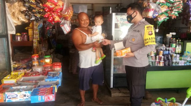 Bhabinkamtibmas Polsek Menukung Gencarkan Kegiatan KRYD, Bangun Disiplin Warga