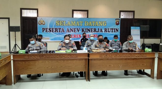 Pimpin Anev Kinerja Bulanan, Kapolres Melawi Sampaikan Arahan dari Kapolda Untuk Lakukan Mapping Antisipasi Karhutla