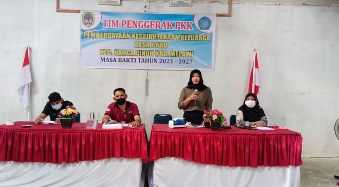 Sapariah Pimpin TP PKK Desa Baru Periode 2021-2027