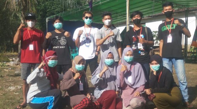 Sambut Peringatan HUT RI ke-76, Karang Taruna Desa MKH Kabupaten Melawi Terapkan Prokes Yang Ketat