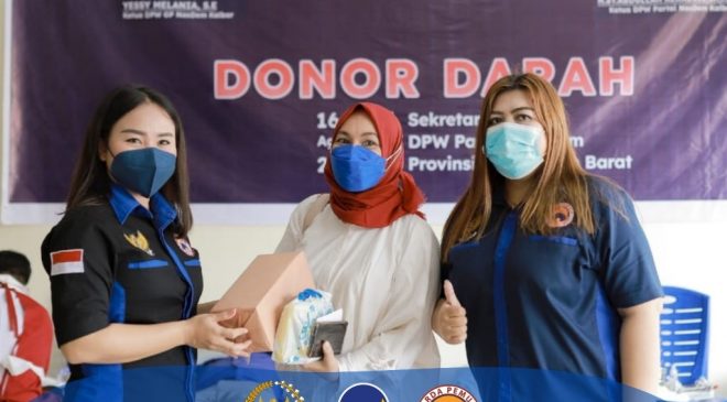 HUT RI Ke – 76, DPW Garda NasDem Kalbar Gelar Kegiatan Donor Darah