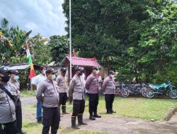 Kapolsek Sayan Gelar Apel Pagi Guna Pengecekan Kesiapan Personil dan Anev Kinerja