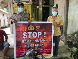 Polsek Ella Hilir Terus Menerus Sampaikan Himbauan Karhutla