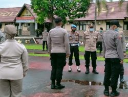Pimpin Apel Pagi, Wakapolres Melawi Kompol Agus Mulyana Cek Langsung Kehadiran Personil