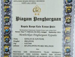 2 Personil Satlantas Polres Melawi Dapat Reward Dari Mabes Polri