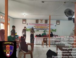Personil Ops Zebra Kapuas 2021 Polres Melawi Laksanakan Kegiatan Pengamanan Vaksinasi