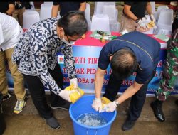 Ditresnarkoba Polda Kalbar Musnahkan Barang Bukti Sabu Seberat 11.105,92 Gram dan Pil Ekstasi sebanyak 5.047 Butir