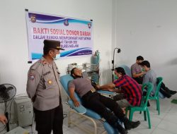 Satbinmas Polres Melawi dan Satpam Gelar Kegiatan Bakti Sosial Donor Darah Pada HUT Satpam Ke-41