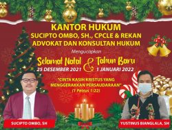 Kantor Hukum Sucipto Ombo, S.H.,CPCLE & Rekan Mengucapkan Selamat Natal dan Tahun Baru 2022