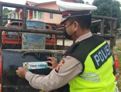 Ajak Disiplin Prokes dan Disiplin Berlalulintas, Satlantas Polres Melawi Gelar Kegiatan KRYD