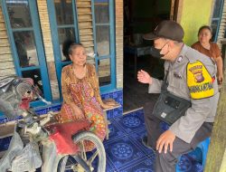 Bhabinkamtibmas Polsek Sayan Gencarkan DDS Sambangi Warga Binaannya, Sampaikan 5 Pokok Imbauan