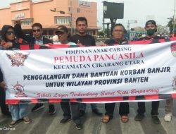 Ormas Pemuda Pancasila PAC Cikarang Utara Giat Penggalangan Dana Korban Banjir Untuk provinsi Banten