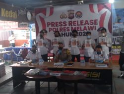 Polres Melawi Gelar Press Release TP Narkotika