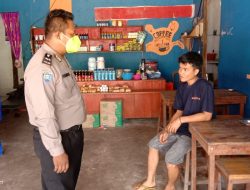 Personel Polsek Sayan Gelar KRYD Gugah Prokes dan Ajak Warga Sukseskan Vaksinasi