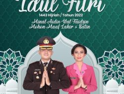 Kapolres Melawi Beserta Staf dan Bhayangkari Mengucapkan Selamat Hari Raya Idul Fitri 1443H