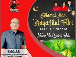Musa, S.E Mengucapkan Selamat Hari Raya Idul Fitri 1443 H