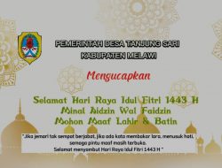 Pemdes Tanjung Sari Mengucapkan Selamat Hari Raya Idul Fitri 1443 H