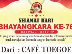 Cafe Toegoe Mengucapkan Selamat Hari Bhayangkara ke-76