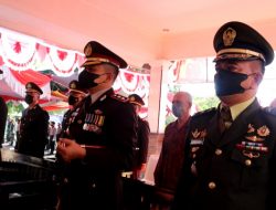 Polres Melawi Ikuti Upacara HUT Bhayangkara Ke-76 Secara Virtual