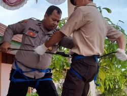 Berikan Materi Pengenalan Alat Refling Dasar di SMAN 2 Nanga Pinoh, Pembina Pramuka Sampaikan Apresiasi ke Polres Melawi