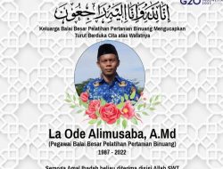 Keluarga Besar Pelatihan Pertanian Binuang Sampaikan Ucapan Belasungkawa Atas Wafatnya La Ode Alimusaba, A.Md