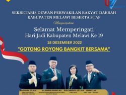Sektetaris DPRD Kabupaten Melawi Beserta Staf Mengucapkan Selamat Hari Jadi Kabupaten Melawi Ke-19