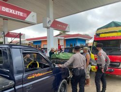 Cegah Gangguan Kamtibmas di SPBU, Sat Samapta Polres Melawi Gelar Patroli