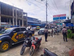 Pastikan Situasi Aman dan Kondusif, Sat Samapta Polres Melawi Kembali Gelar Patroli di Pasar Nanga Pinoh
