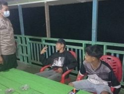 Patroli Malam, Polsek Sayan Ajak Masyarakat Jaga Kamtibmas