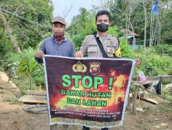 Cegah Karhutla, Bhabinkamtibmas Polsek Nanga Pinoh Gencarkan Sosialisasi dan Berikan Imbauan