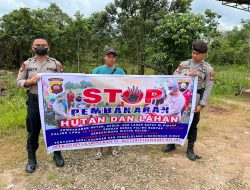 Satgas Preventif Ops Bina Karuna Polres Melawi Gencarkan Patroli dan Berikan Imbauan Karhutla