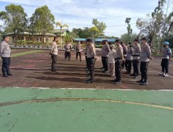 Wakaopsres dan Karendalops Berikan Briefing Apel Pagi Ops Bina Karuna Polres Melawi
