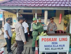 Datangi Desa Nanga Ella Hilir, Satbinmas Polres Melawi Nilai Satkamling di Dusun Sandung Permai