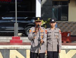 Apel Pagi Jam Pimpinan Polres Melawi, AKBP Syafi’i:  Jaga Marwah Institusi Polri dan Berikan Pelayanan Terbaik ke Masyarakat