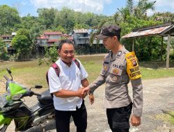 Jelang Kampanye Pemilu 2024, Polsek Sayan Lakukan Patroli Rutin