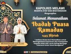 Kapolres Melawi Beserta Staf dan Bhayangkari Mengucapkan Selamat Menunaikan Ibadah Puasa Ramadan 1445 Hijriah