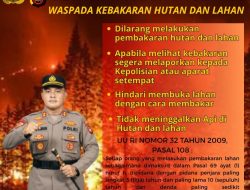 Kapolres Melawi Berikan Himbauan Waspada dan Stop Karhutla