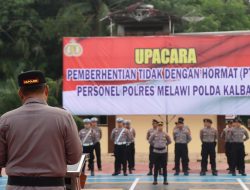 Satu Personel Polres Melawi Di PTDH