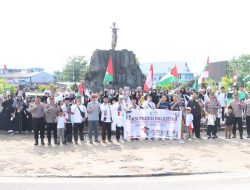 Polres Melawi Lakukan Pengawalan Aksi Damai dan Donasi Untuk Rakyat Palestina, H.Sulaiman: Terima Kasih Polri