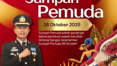 Kepala Kepolisian Sektor Pengkadan Beserta Staf dan Bhayangkari Mengucapkan Selamat Hari Sumpah Pemuda 28 Oktober